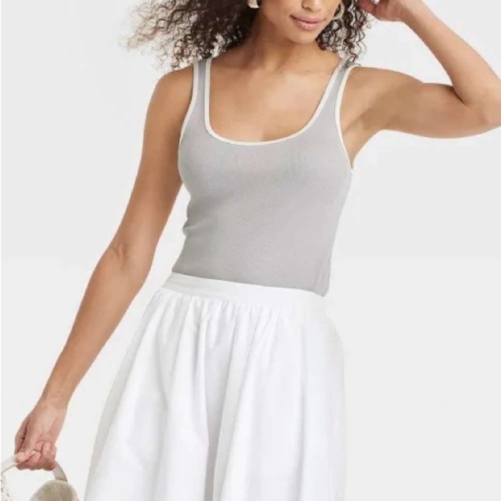 A New Day Slim Fit Layered Ribbed Tank Top